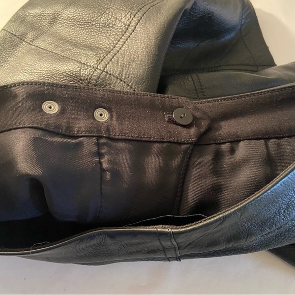 A.L.C. Black Calf Leather Skirt Moto Mini Skirt , Zip Pockets, Lined Size 4 - Picture 8 of 8